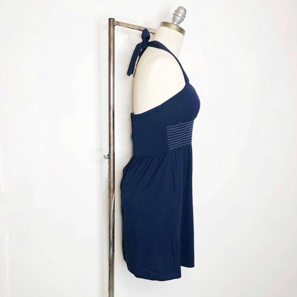 Ruby Rox Blue Halter Top Pinup Dress Sz 7 - Picture 4 of 10